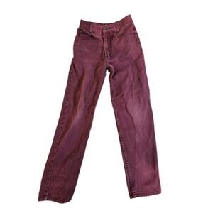 The Limited Jeans Maroon 63 Tag 90s High Rise Maroon Cotton Youth 12 Slim USA